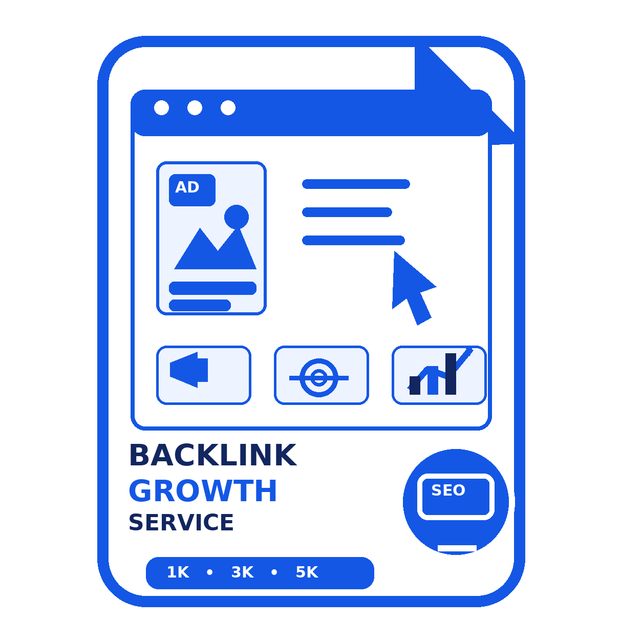 SwiftTechHub Backlink Growth Service illustration showing SEO backlink packages