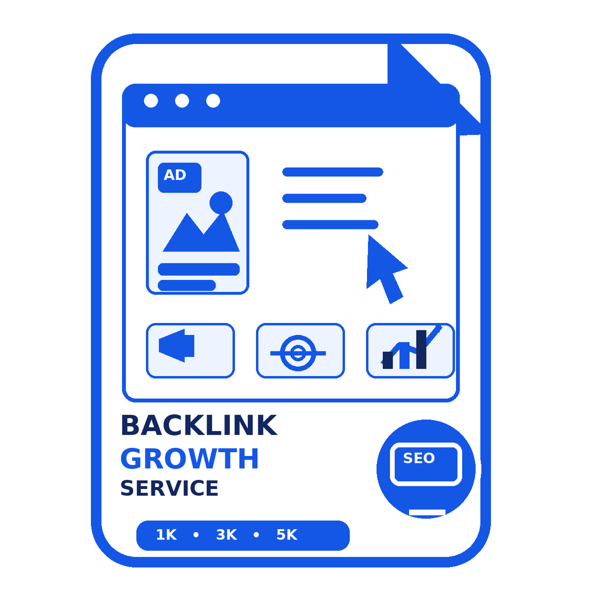 SwiftTechHub Backlink Growth Service illustration showing SEO backlink packages