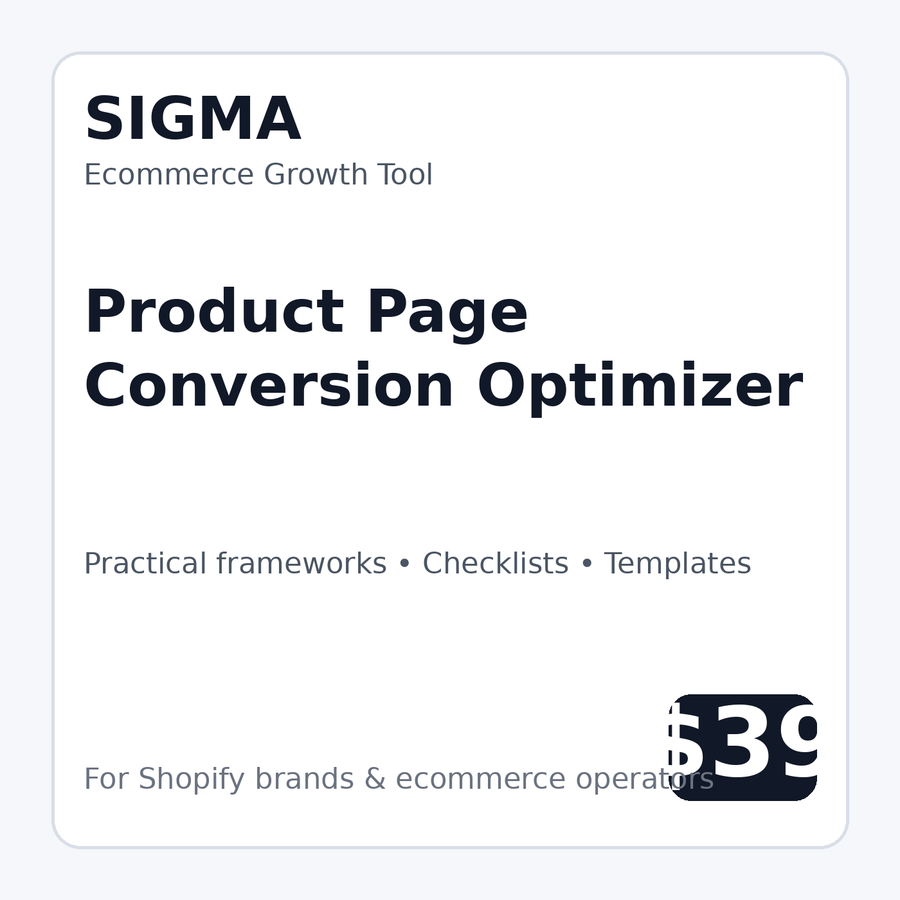 Sigma ecommerce growth digital tool